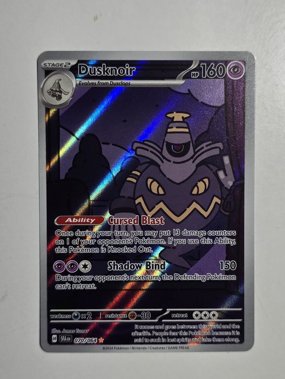 Pokemon DusknoirShrouded Fable Illustration Rare• 070/064